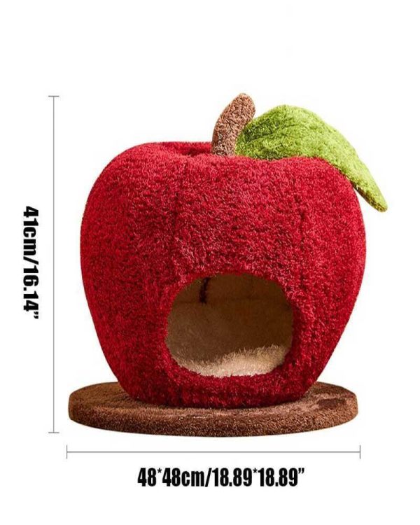 comfy apple semi enclosed cat cave bed 20
