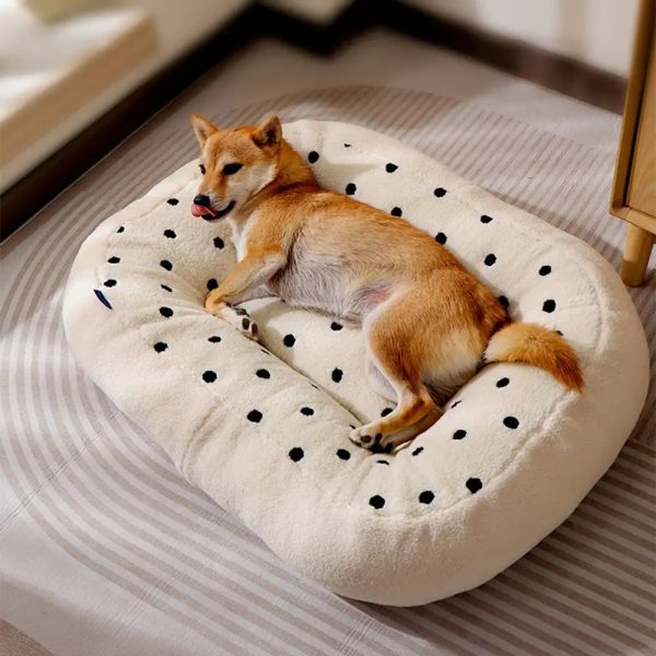 cookie plush winter warm cozy deep sleep dog bed 300