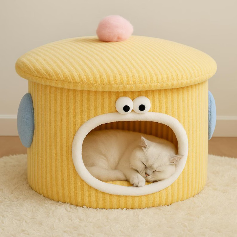 corduroy cozy cat cave nest 11