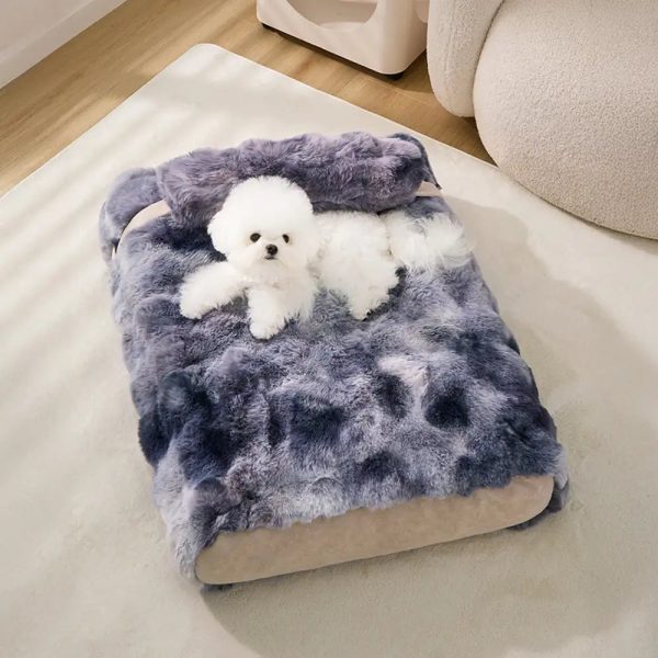 fluffy plush comfortable deep sleep dog pillow bed 16