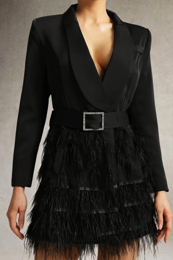 gemma feather blazer mini dress 13