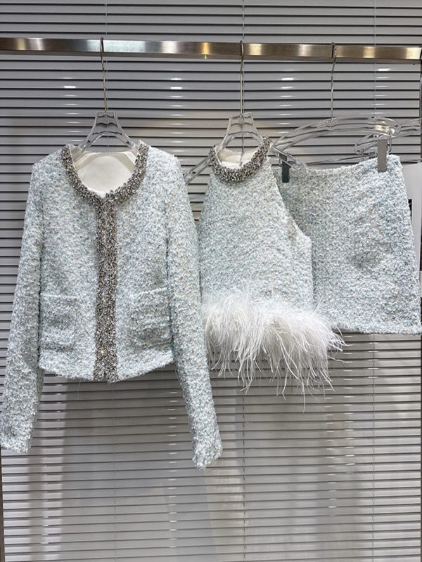 gerselle tweed feather three piece set 16
