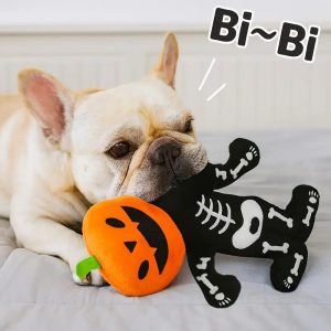 jack o' lantern dog squeaky chew toy 11
