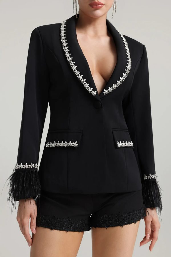 lopez long sleeve rhinestone fringe blazer 13
