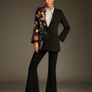 ludmila flower embroidered blazer 11