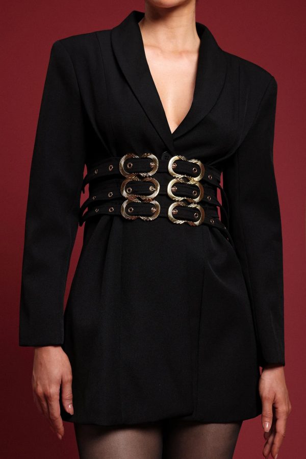 ludolf long sleeve belted blazer 300