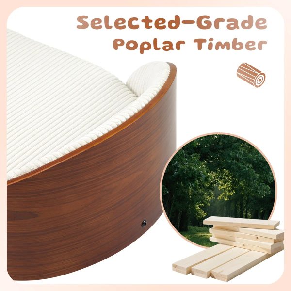 luxury modern wooden elevated design dog bed 14
