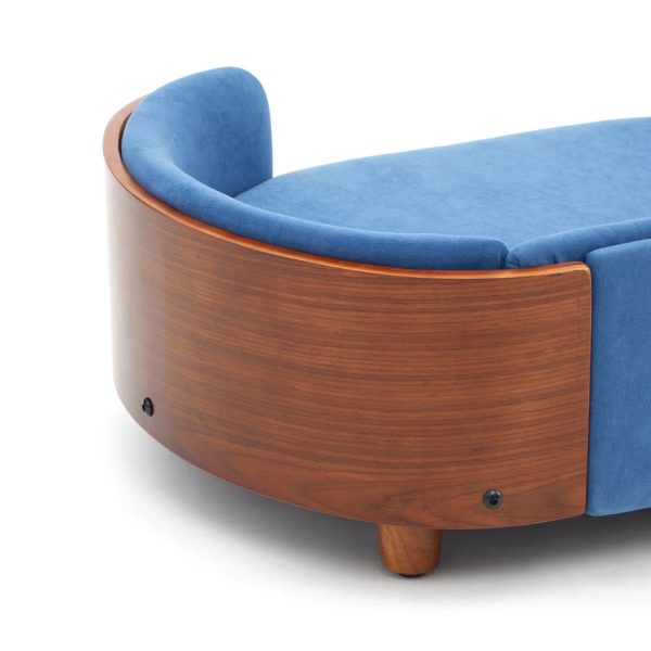 luxury solid wood dog bed with legs and bent wood back 1000