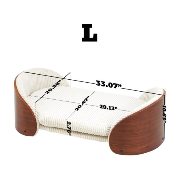 luxury wooden large space deep sleep dog sofa couch bed 21
