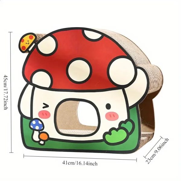 mushroom shaped cat scratching house 15