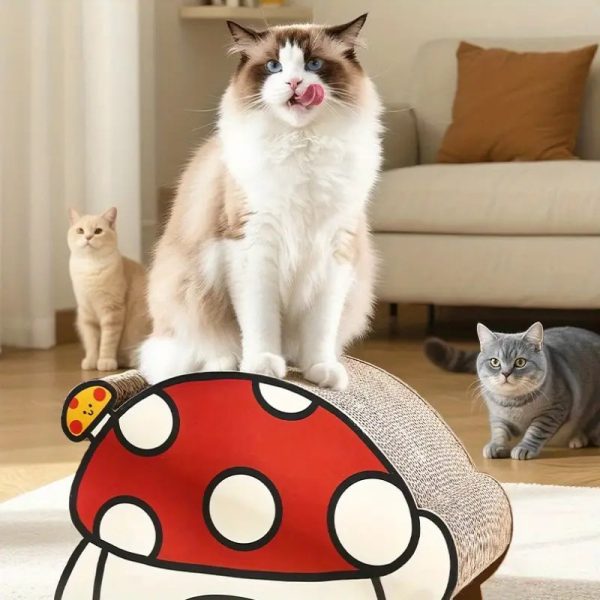 mushroom shaped cat scratching house 17