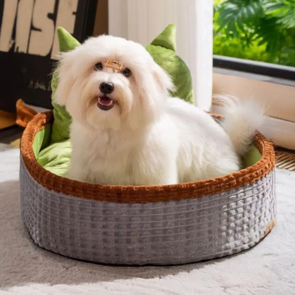 neck support soft heighten frame pet lounger pillow dog bed 12