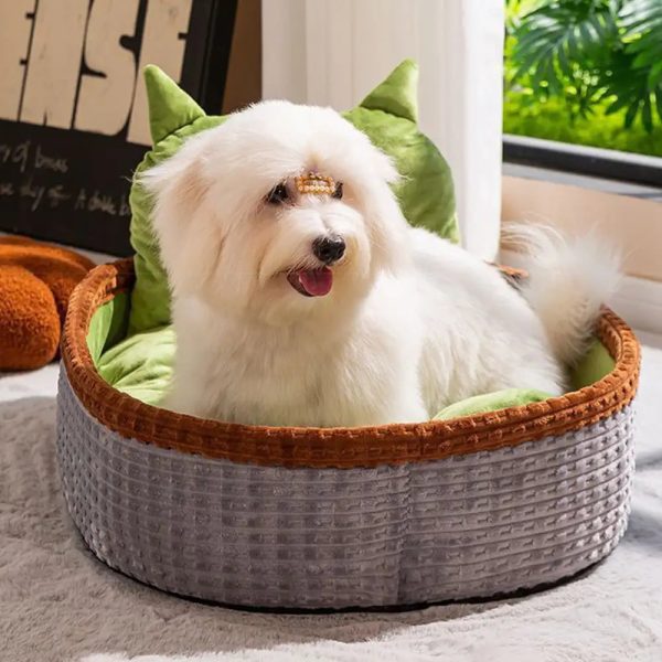 neck support soft heighten frame pet lounger pillow dog bed 13
