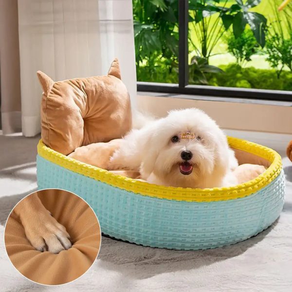 neck support soft heighten frame pet lounger pillow dog bed 15