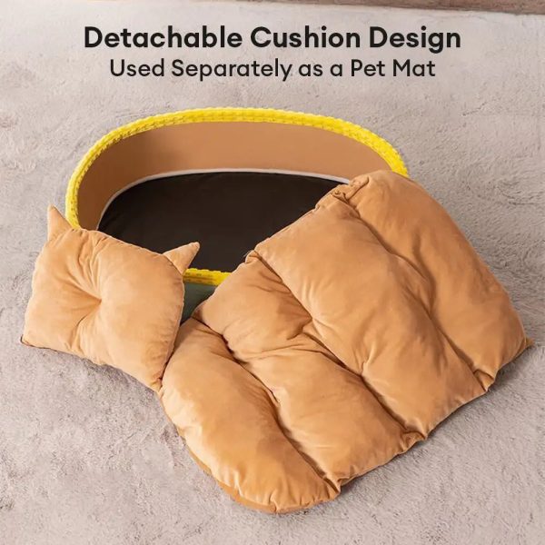 neck support soft heighten frame pet lounger pillow dog bed 17