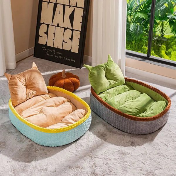 neck support soft heighten frame pet lounger pillow dog bed 19