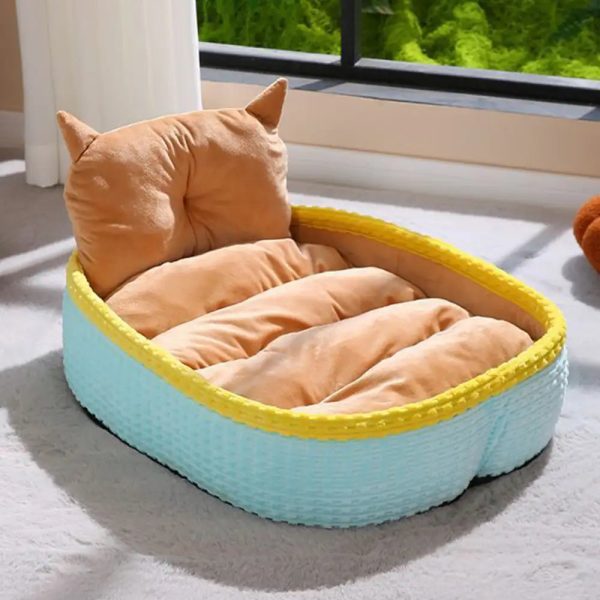 neck support soft heighten frame pet lounger pillow dog bed 22