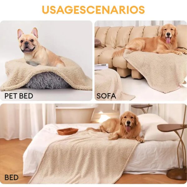 polar fleece comfortable warm multifunctional pet blanket 18