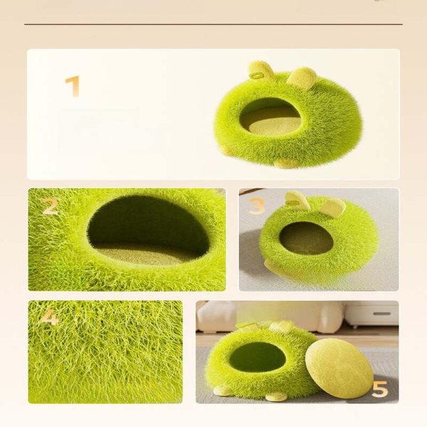 rabbit themed cozy cave cat nest 20