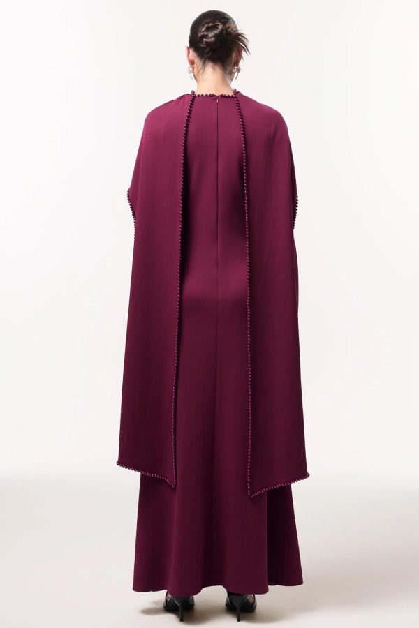 selene elegant pearl round neck long sleeve maxi dress 16