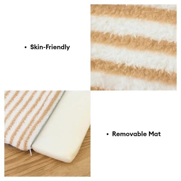 striped cave style warm deep sleeping snug bed 15