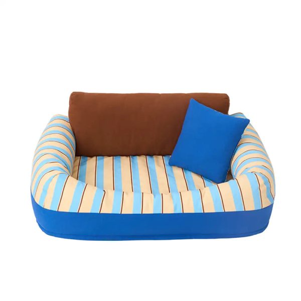 trendy striped cozy orthopedic dog sofa bed 24