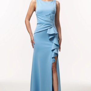uri sleeveless ruffle high slit maxi dress 11 uri sleeveless ruffle high slit maxi dress 11