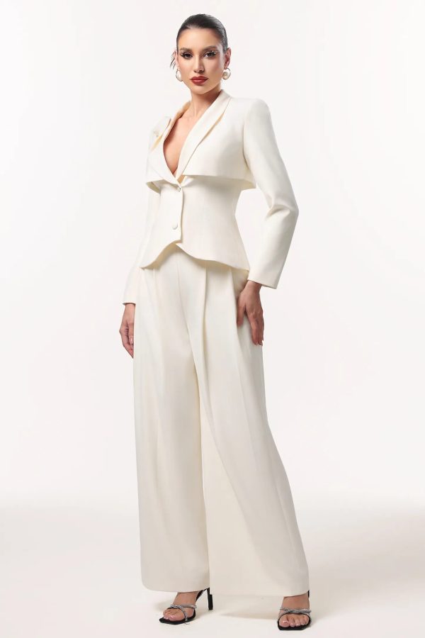 yalia long sleeve woven blazer two piece set 14
