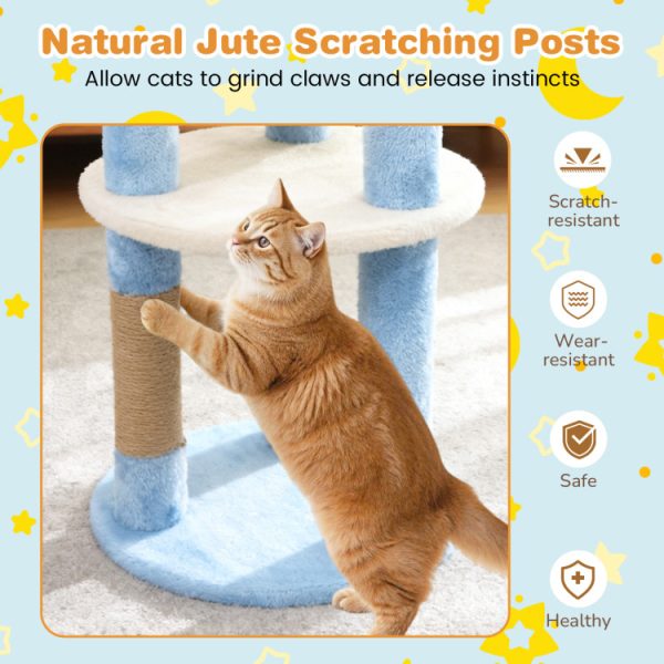 29 cute modern cat tree with star & moon shaped platforms 14