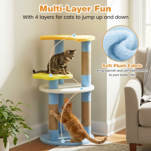 29 cute modern cat tree with star & moon shaped platforms 17