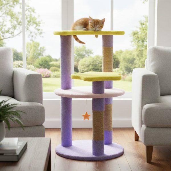 29 cute modern cat tree with star & moon shaped platforms 19