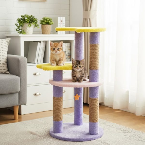 29 cute modern cat tree with star & moon shaped platforms 20
