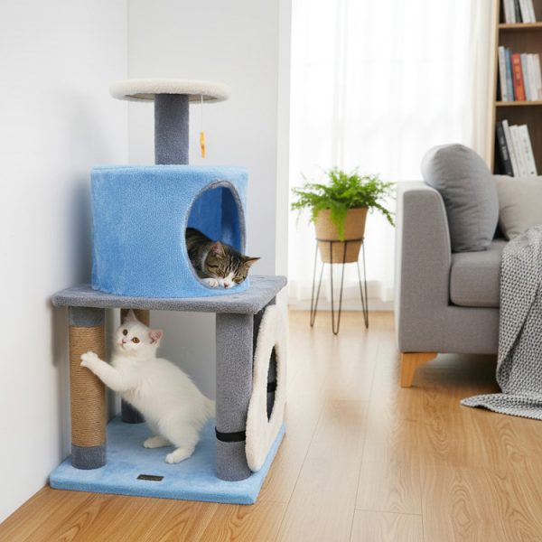 31.5 cute modern multi level cat tree 12