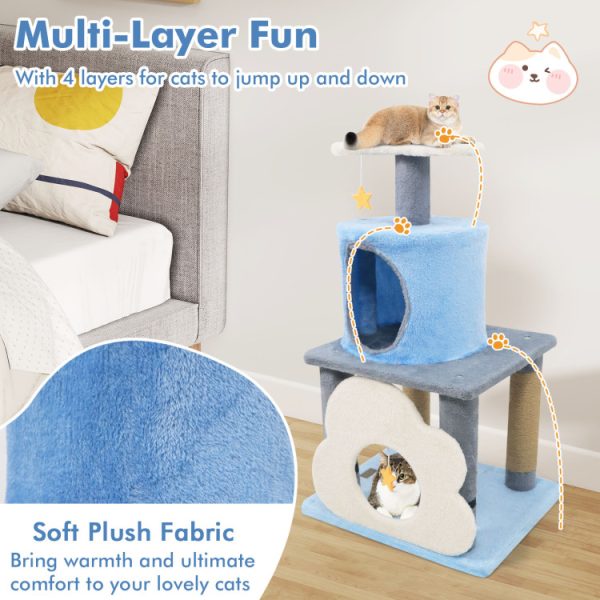 31.5 cute modern multi level cat tree 13