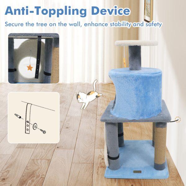 31.5 cute modern multi level cat tree 17