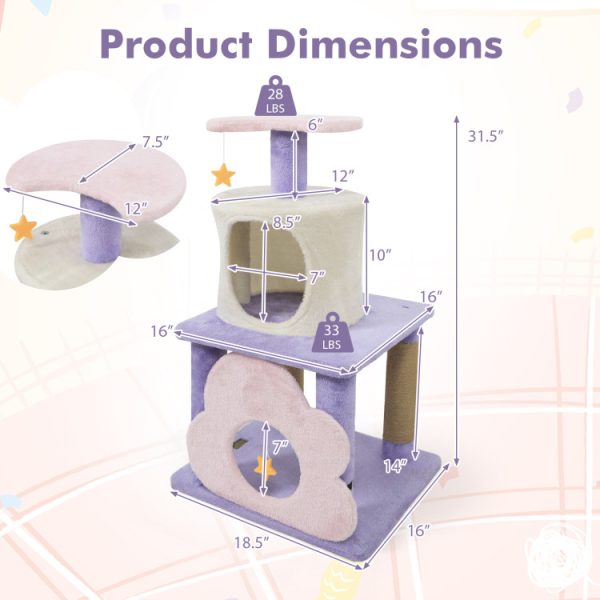 31.5 cute modern multi level cat tree 21