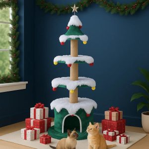 66 3 tier christmas cat tree 11