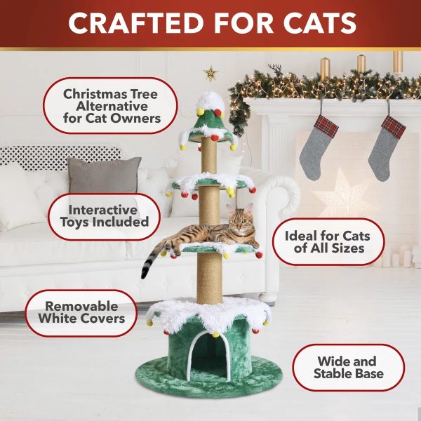 66 3 tier christmas cat tree 14
