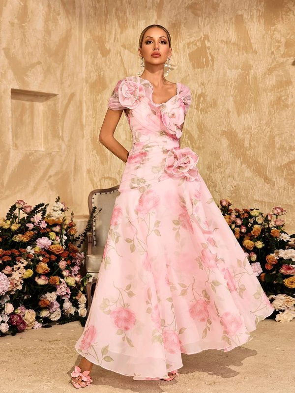 alayja flower printed mesh maxi dress 12