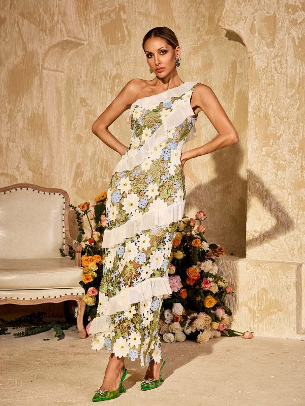 aliona one shoulder flower embroidered maxi dress 12