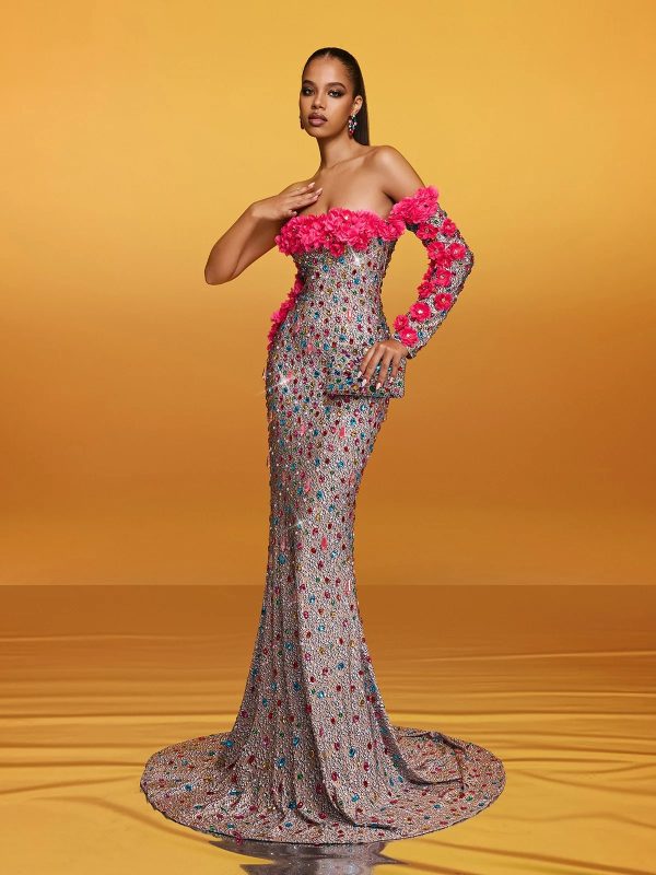 alythia off shoulder flower crystal maxi dress 14