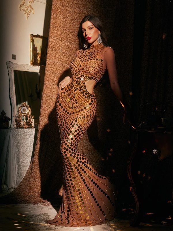 athelis cutout embellished mesh maxi dress 13