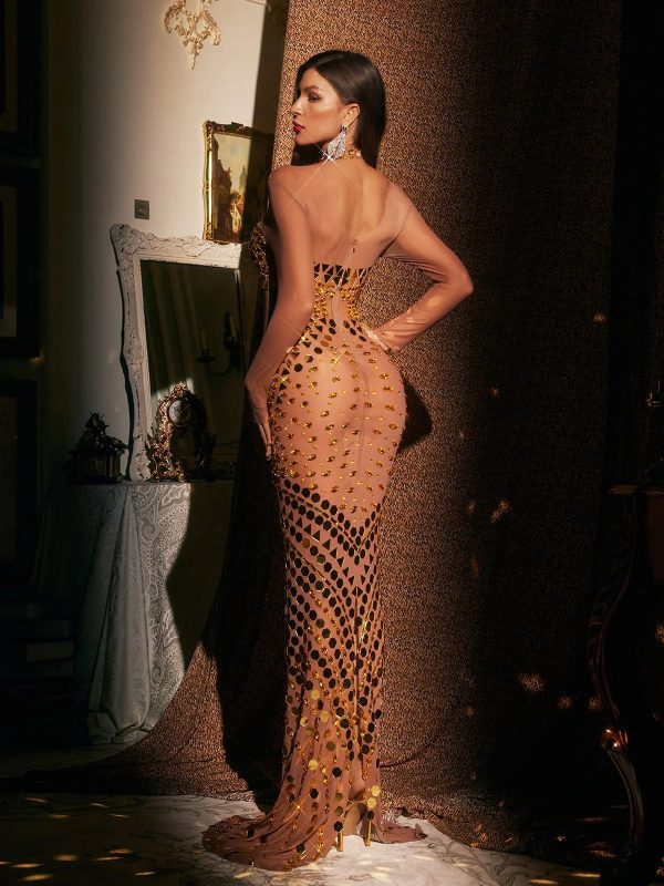 athelis cutout embellished mesh maxi dress 16