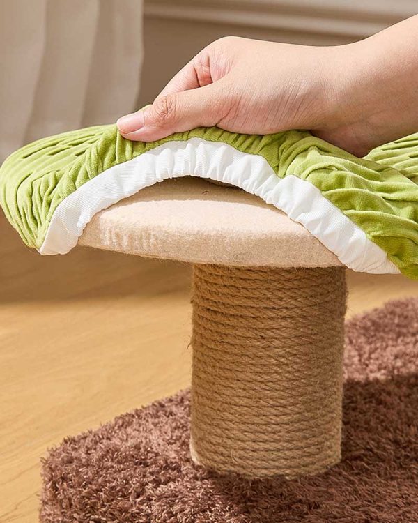 coconut green solid wood mini cat tree 19