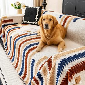 colorful color blocked plush couch cover 11