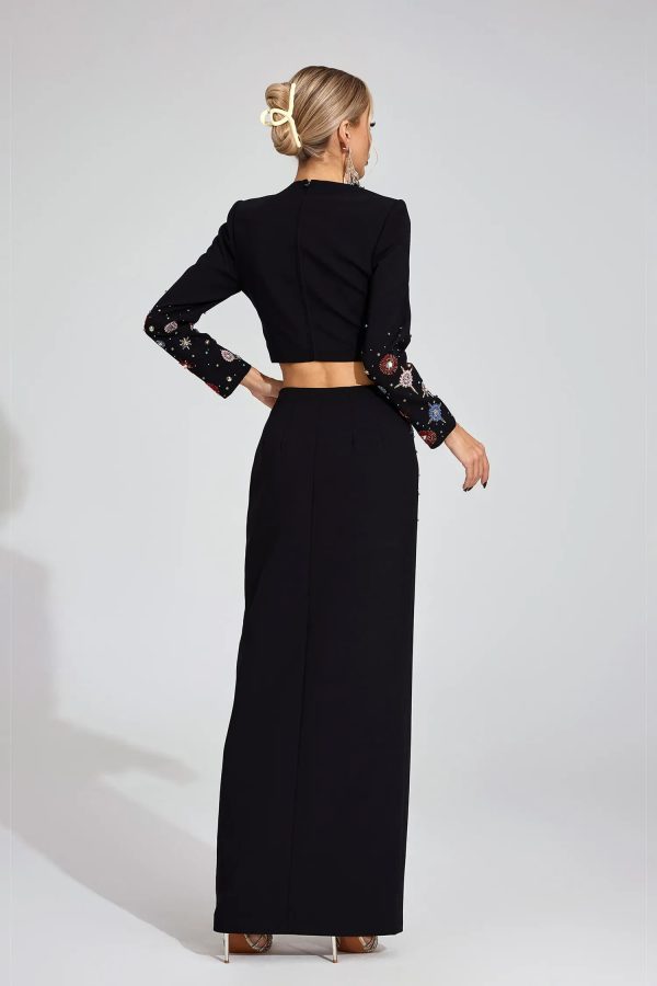 demelza black diamond embellished set 16