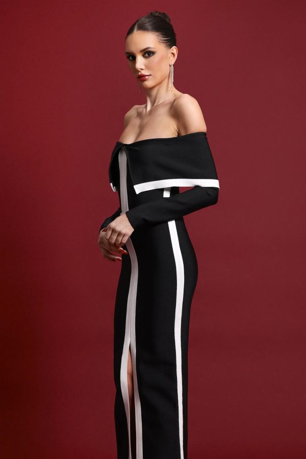 eindride off shoulder bandage maxi dress 21