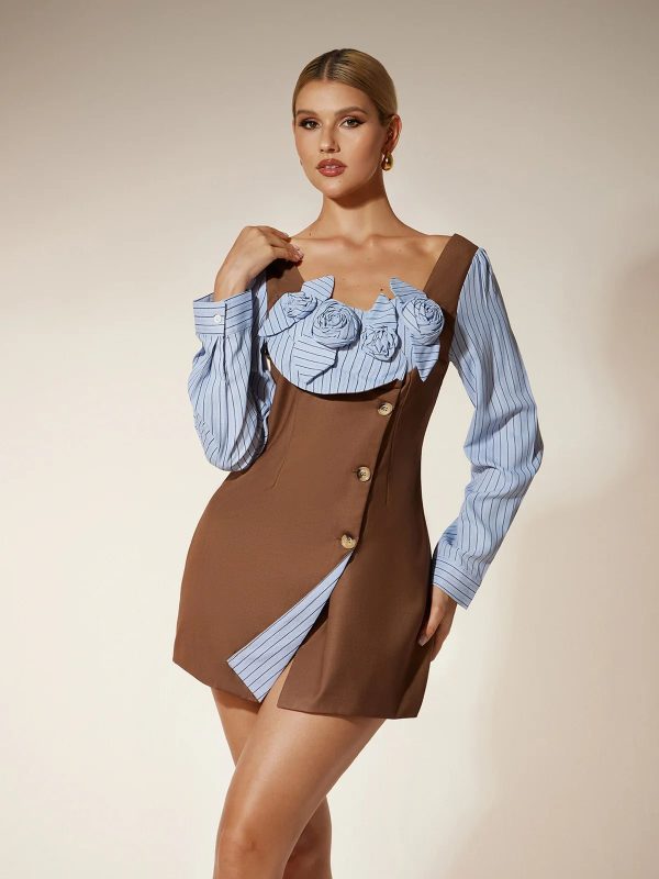 eissa flower stripe mini dress 14