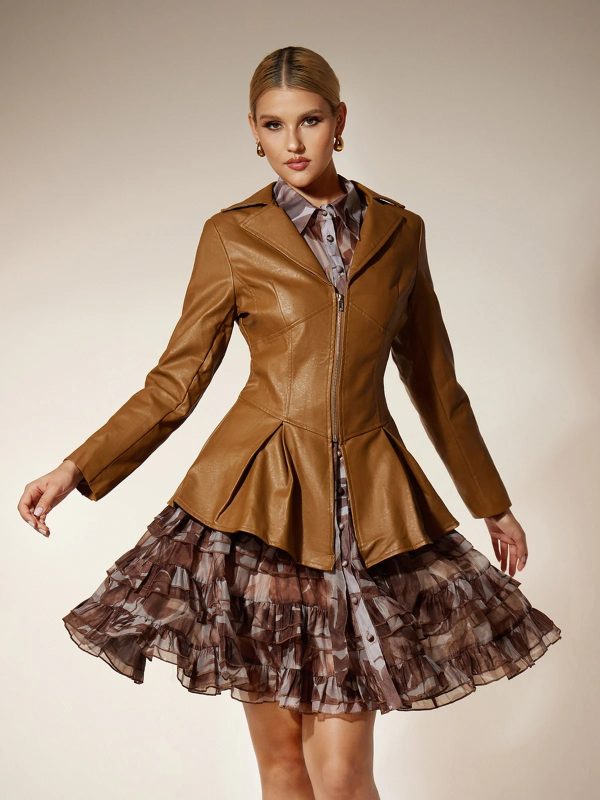 eivissa collar ruffle leather jacket 13