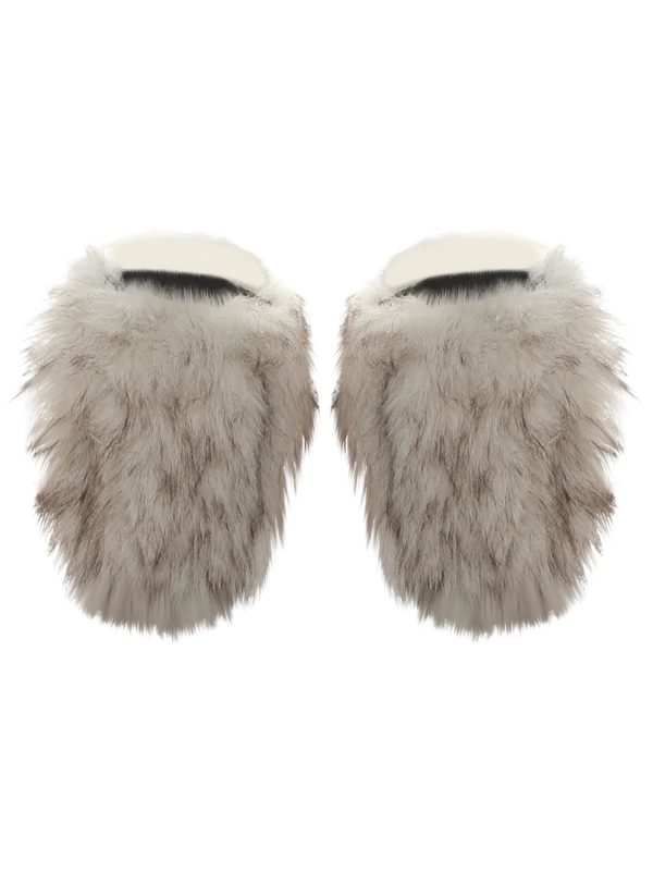 exodia plunge neck faux fur jumpsuit with footmuffs 18